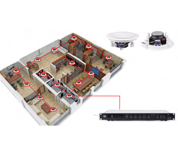 Акустическая система для офиса 15 потолочных динамиков BOSCH